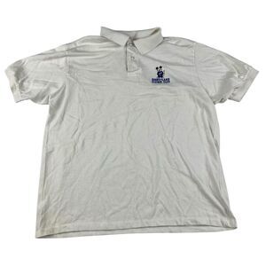 Vintage Disneyland Alumni Club Mickey Mouse Polo Shirt Size White Disneywear XL